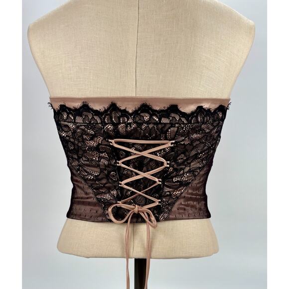 VTG Y2K Guess Lace Corset Small Med Bustier Sexy Lingerie Fem Y2K Club Festival - Picture 3 of 7